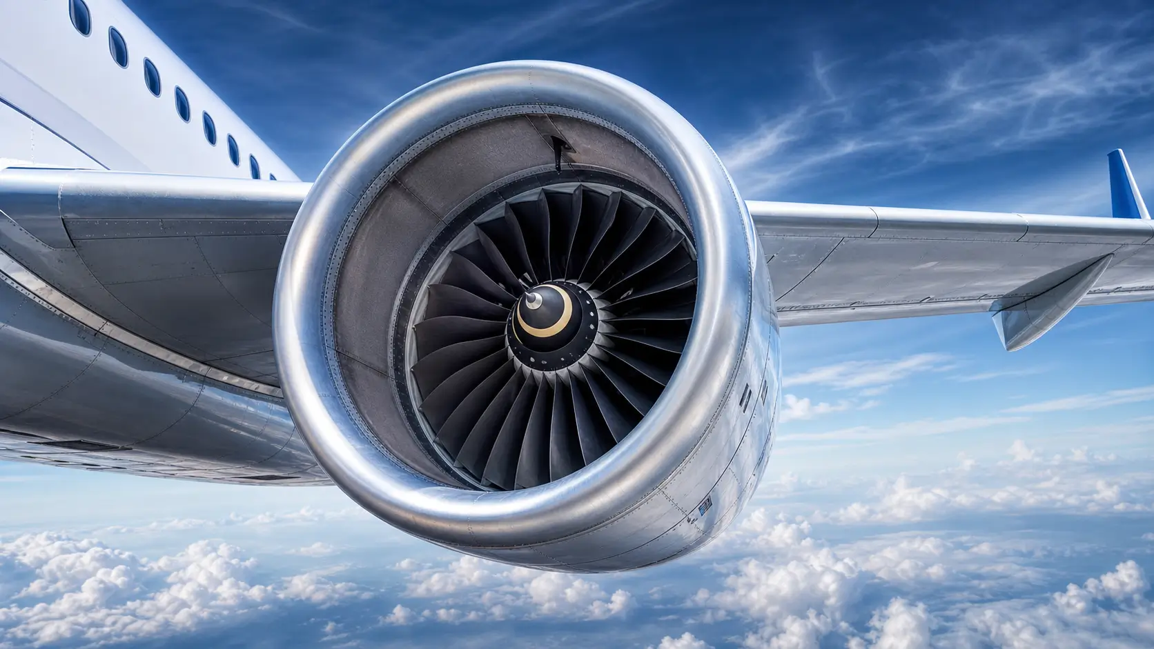 Aircraft engine in an advanced aerospace manufacturing facility