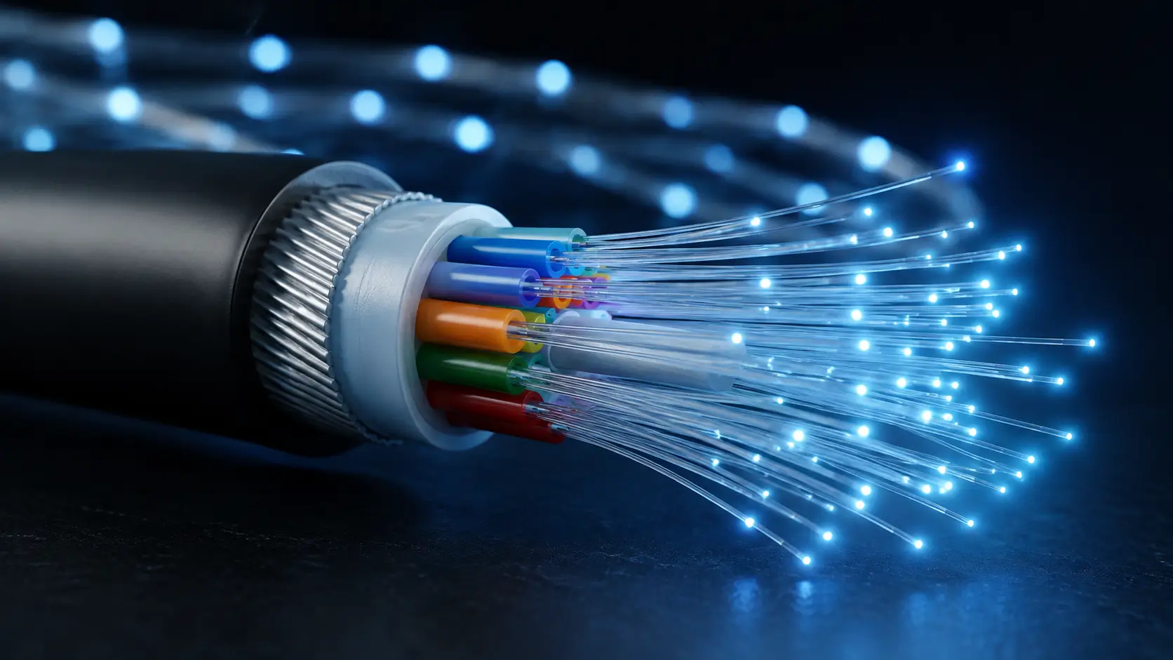 Fiber optic cables for high-speed network connectivity and data transmission